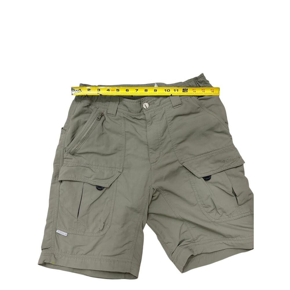 Columbia Titanium Mens 32 Olive Nylon Cargo Hiking Shorts